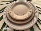 Piatti 50pz. in cartoncino biodegradabili e compostabili 23 cm. ECODAISY
